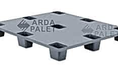 100×120 Gri Düz İç İçe Geçen Plastik Palet