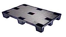 80×120 Düz İç İçe Geçen Siyah Plastik Palet